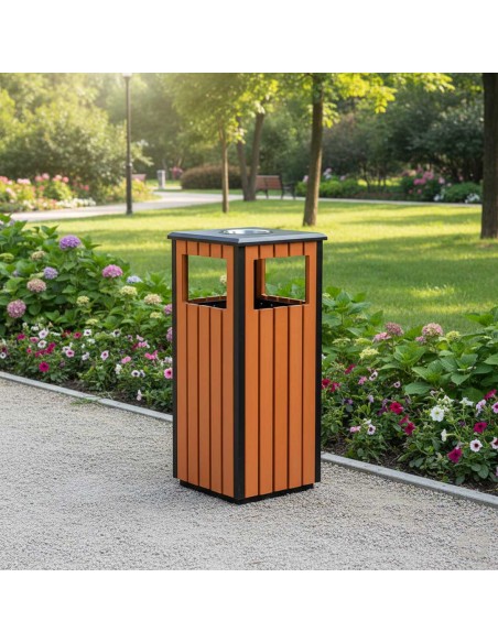 Portarifiuti per Arredo Urbano da 26 litri con Posacenere