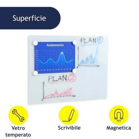 Lavagna in Vetro Bianca Magnetica - Danieli HO.RE.CA - DANIELI