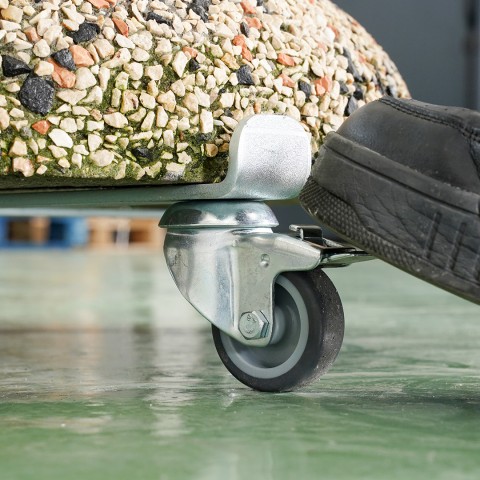 ruote con freni base carrello - DANIELI