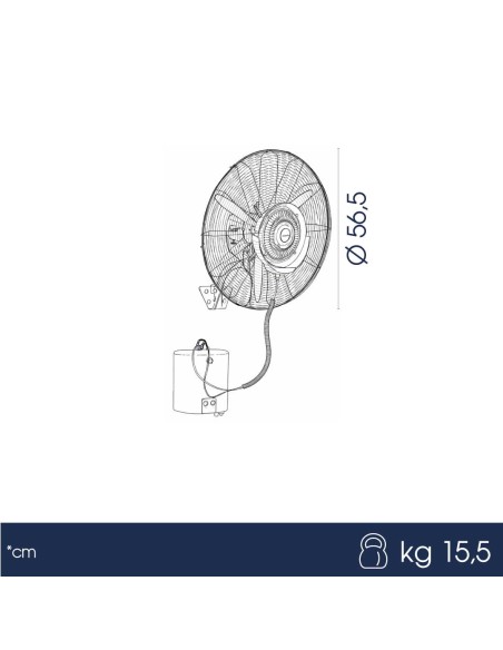 Ventilatore con Nebulizzatore da Parete - Danieli Ho.Re.Ca.