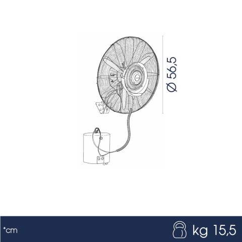 Ventilatore con Nebulizzatore da Parete - Danieli Ho.Re.Ca. - DANIELI