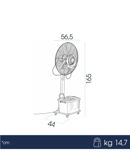Ventilatore a Piantana con Nebulizzatore - Danieli Ho.Re.Ca.