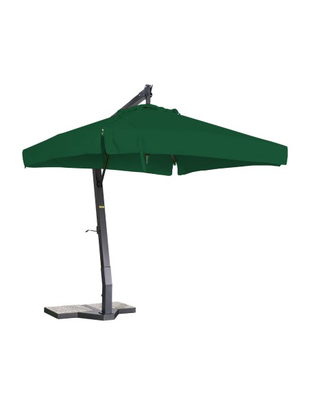 Ombrellone da giardino Quadrato con braccio laterale in alluminio