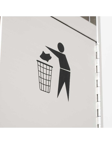 Cestino a colonna con posacenere