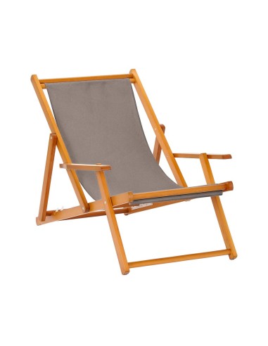 sedia sdraio legno con braccioli