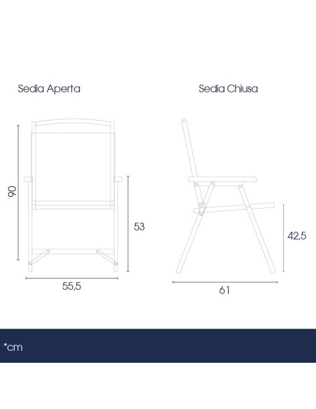 Sedia in Legno Pieghevole per Esterno - Danieli Ho.Re.Ca.