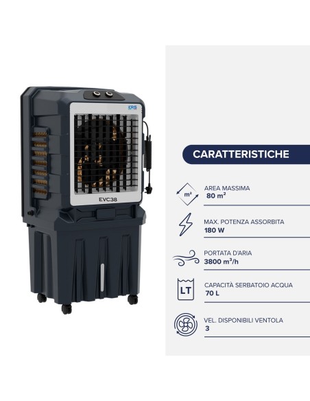 Raffrescatore Evaporativo per Superfici di 80 o 150 mq