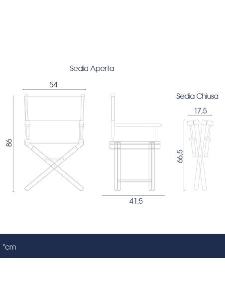 Sedia regista pieghevole in legno - Danieli Ho.Re.Ca.