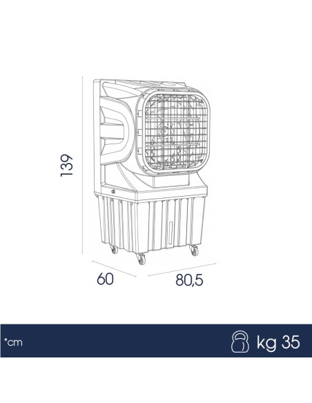 Raffrescatore Evaporativo per Superfici di 190 mq - Danieli Ho.Re.Ca.