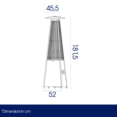 Dimensioni fungo riscaldante - DANIELI