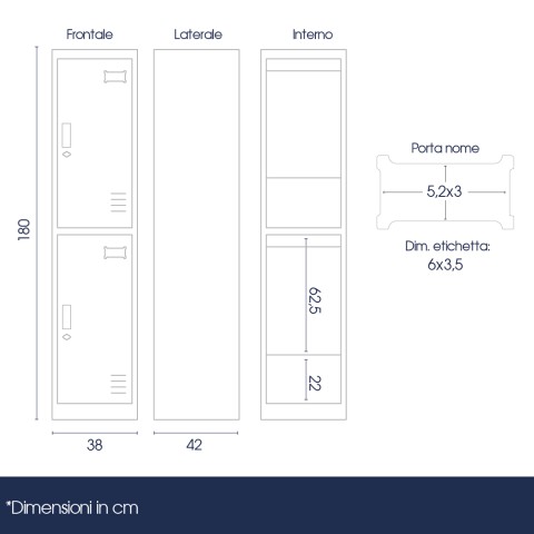 dimensioni armadietto da spogliatoio - DANIELI