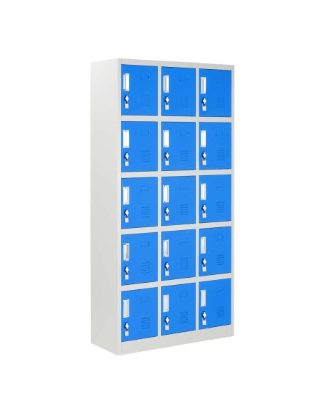 armadietto con 15 ante colore blu