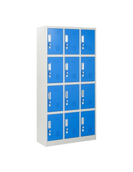 armadietto con 12 ante colore blu