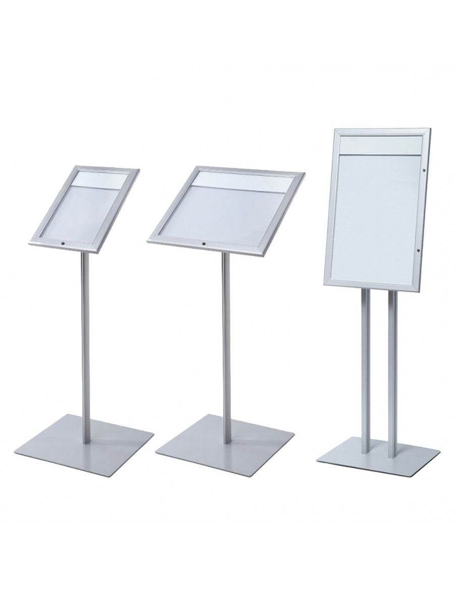Leggio porta menu da esterno con pannellino per logo