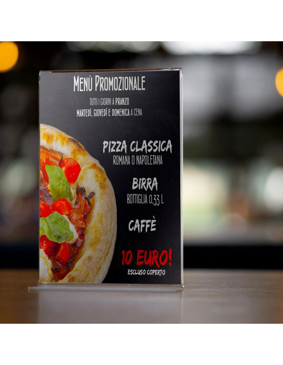 espositore porta menu da banco