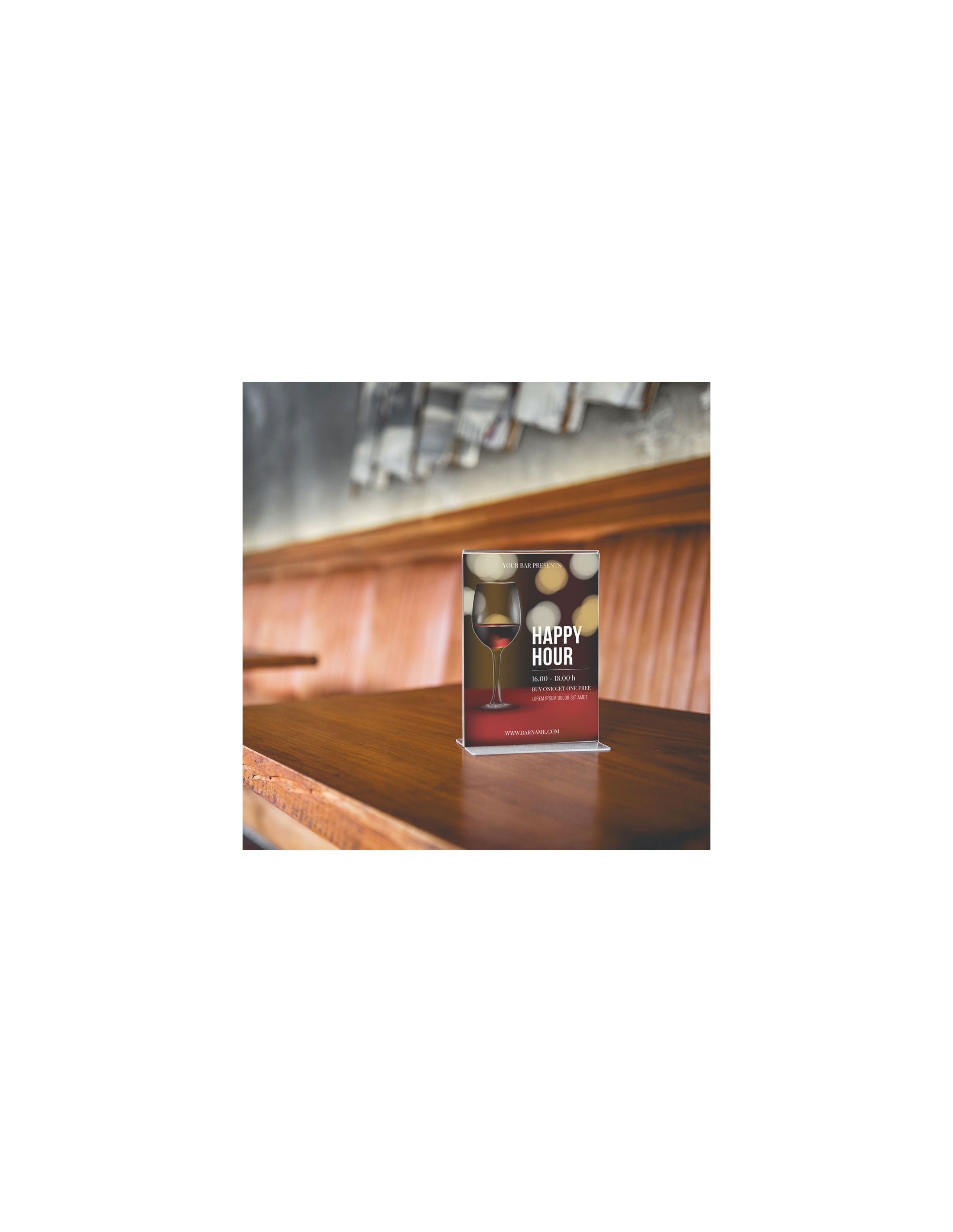 Espositore Da Banco In Plexiglass LEONE Per Menu E Depliant – 6,25x8,75 Cm