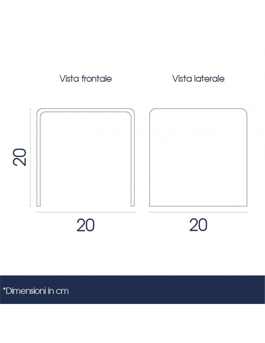 Misure Espositore a Tavolino in Plexiglass
