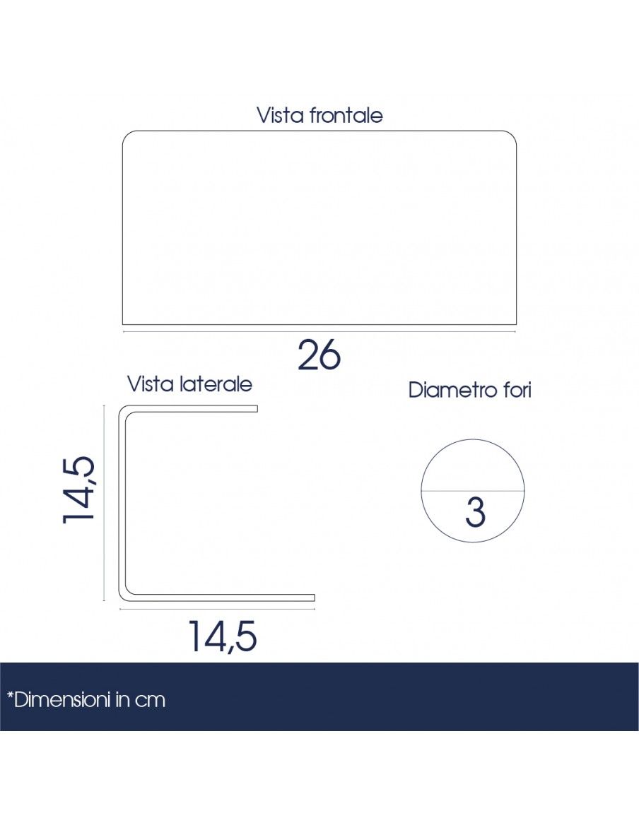 Dimensioni espositore porta coni
