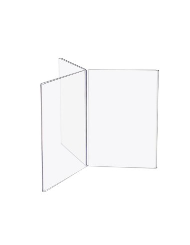 Porta avvisi trifacciale in plexiglass