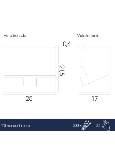 Dimensioni Contenitore per cannucce bar