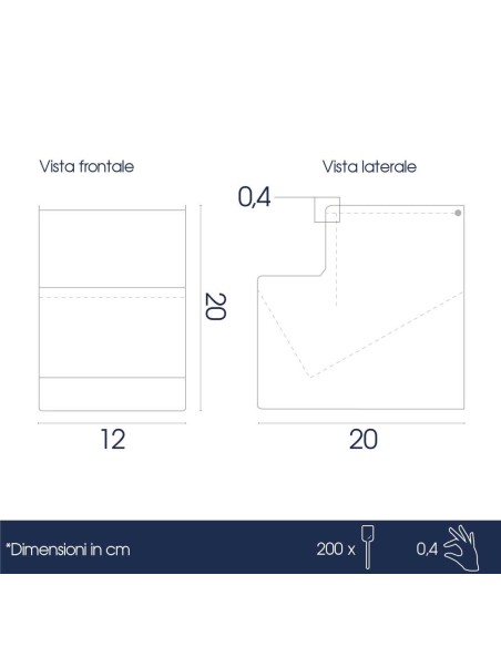 Dimensioni porta cucchiaini per gelateria