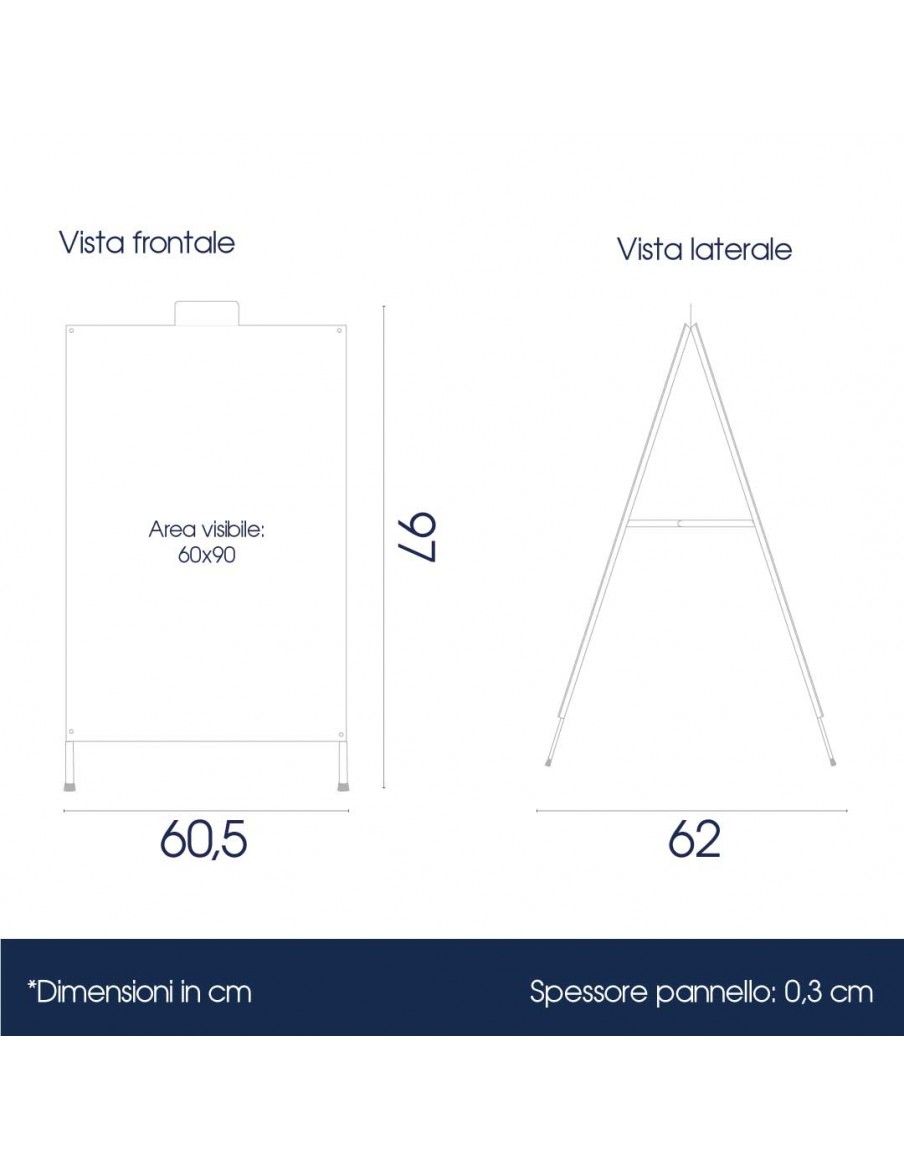 Cavalletto per esterno dimensioni
