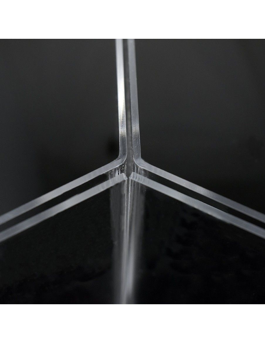 Espositori in plexiglass da banco a 3 facce