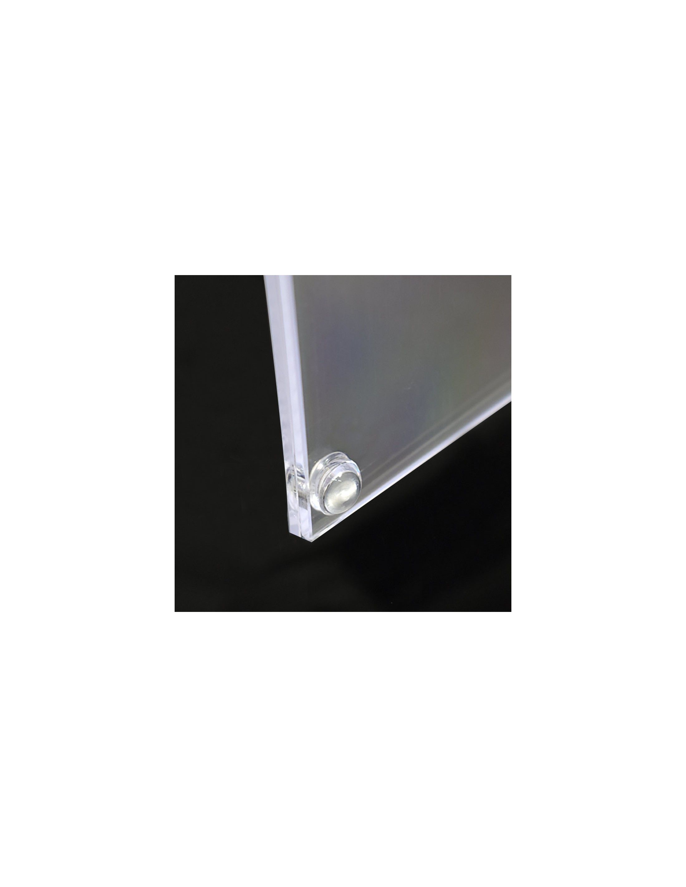 Cornice portafoto da tavolo cm 35 in plexiglass sostegni in metallo
