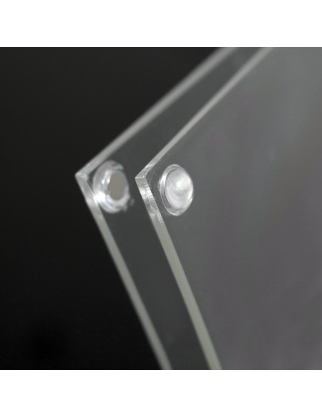 Portafoto da tavolo in plexiglass verticale con magneti