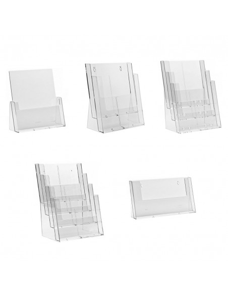 Porta depliant da tavolo in plexiglass A4 - Danieli