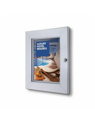 Bacheca per interni porta poster con anta a libro