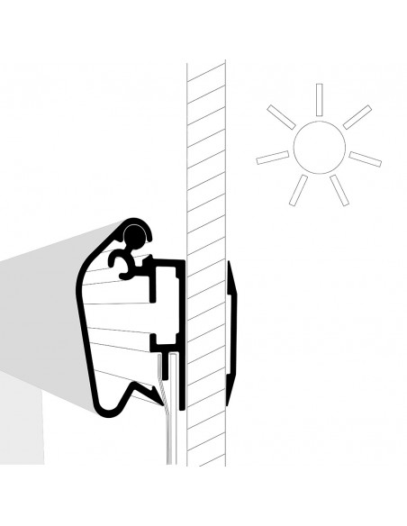 Cornice bifacciale da vetro