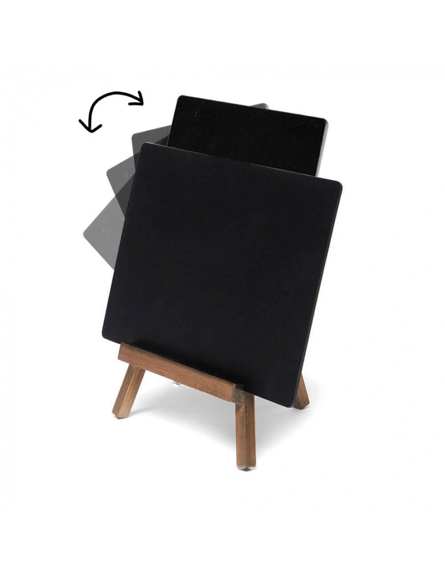 lavagna cavalletto in legno da banco orientabile