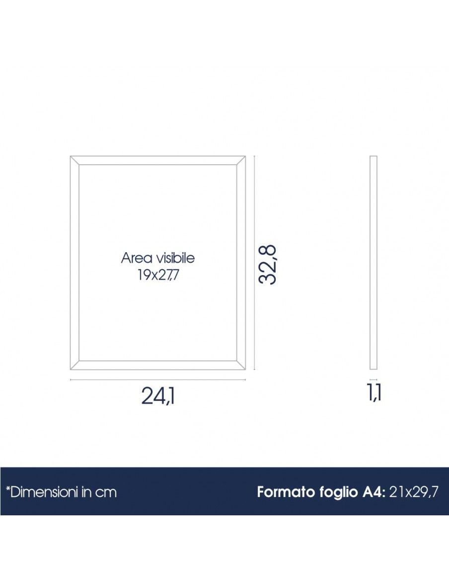 Dimensione cornice a scatto con angoli vivi