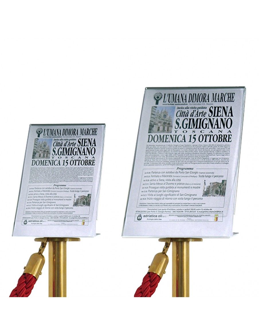 Porta avvisi per colonnine