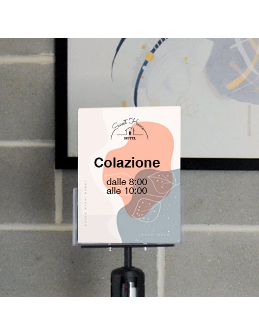 Espositore porta depliant per colonnine di delimitazione