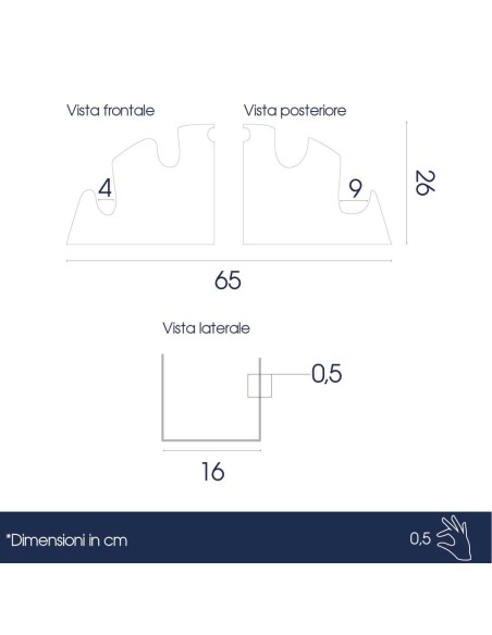 Dimensioni espositore porta bottiglie di vino