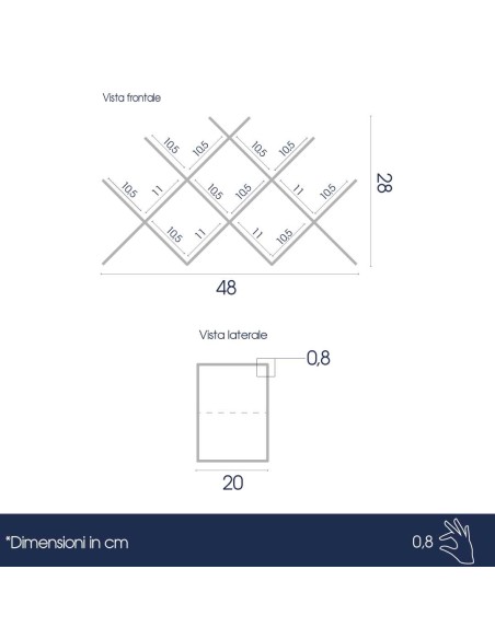 Espositore Portabottiglie in Plexiglass 8 posti