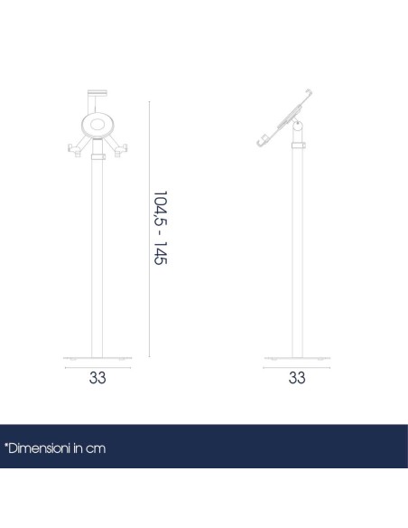 Supporto per Tablet da Terra Regolabile - Danieli HO.RE.CA.