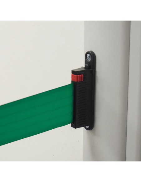 attacco a muro per nastro segnapercorso