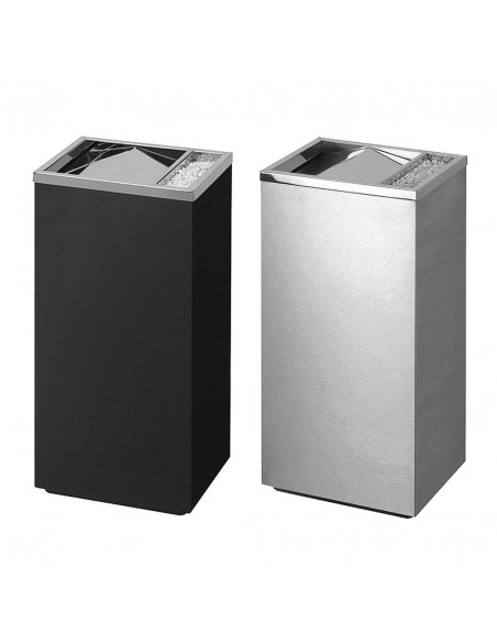 Cestino 17 lt con Coperchio Basculante e Posacenere con Sabbia