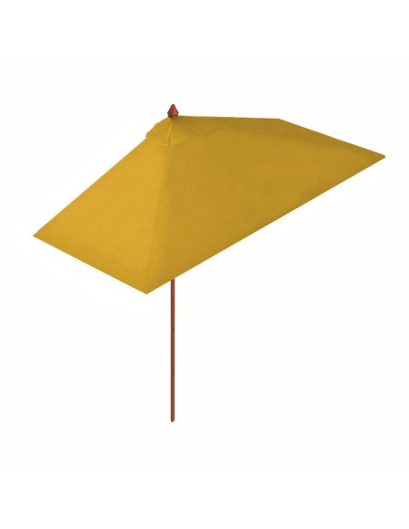 Mezzo ombrellone in legno giallo