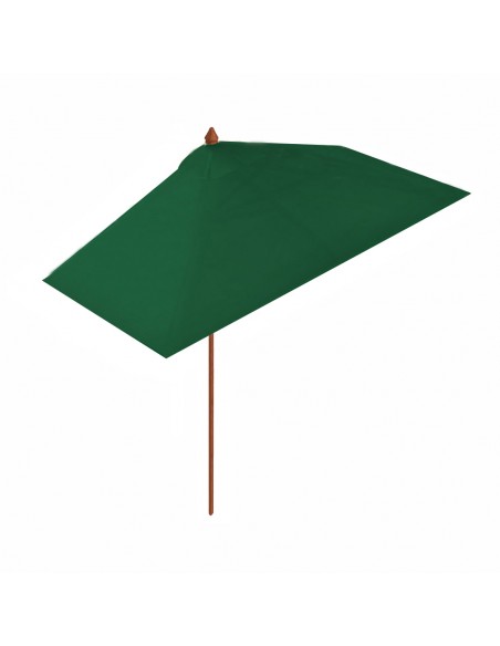 Mezzo ombrellone in legno verde foresta