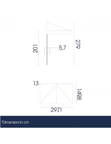 Dimensioni mezzo ombrellone a parete