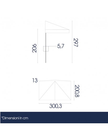 Dimensioni mezzo ombrellone a parete