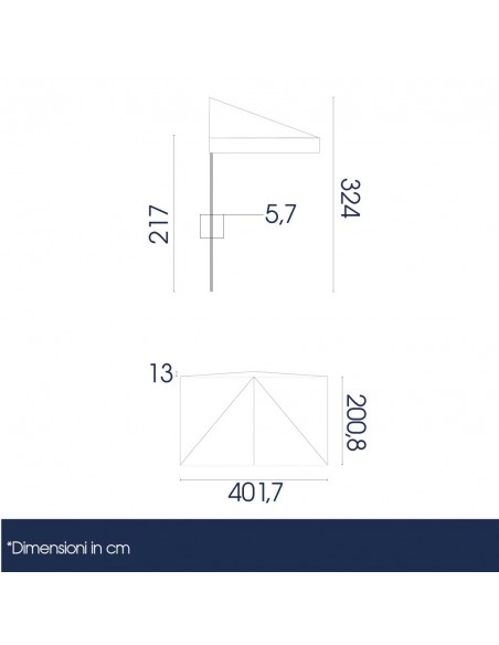 Dimensioni mezzo ombrellone a parete