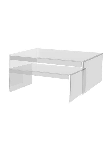 set 2 tavolini in plexiglass