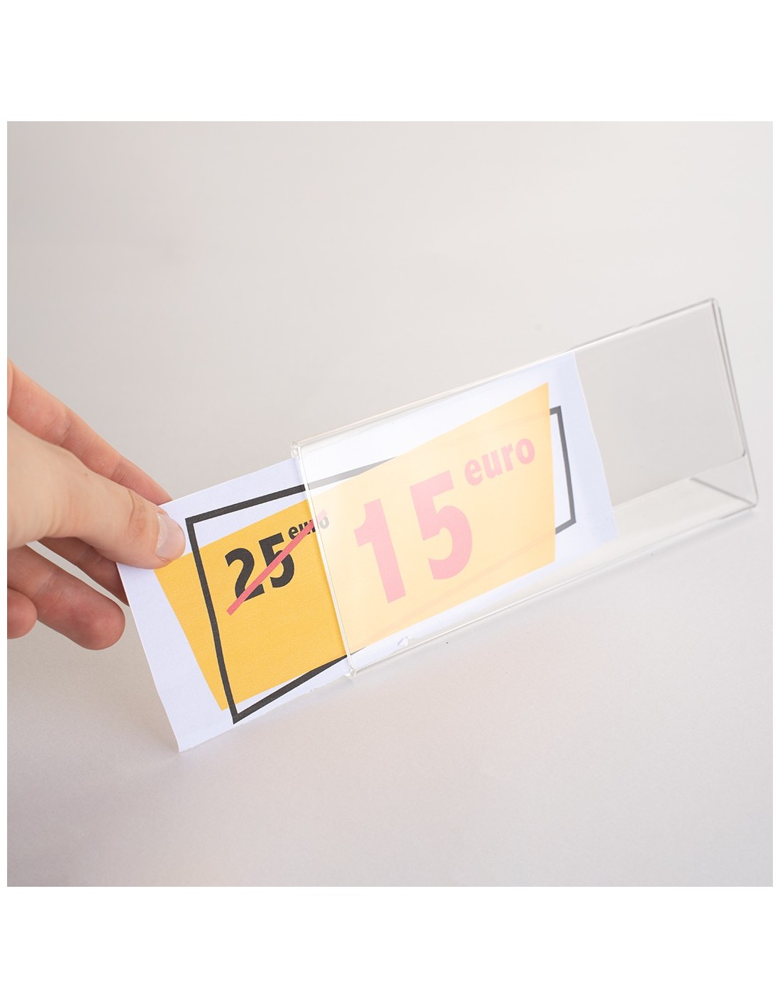 Espositore Porta Prezzi in Plexiglass da Tavolo