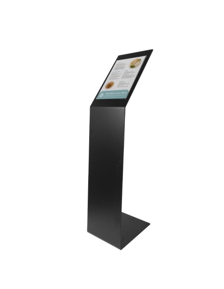Espositore a leggio nero con tasca in plexiglass A4 V