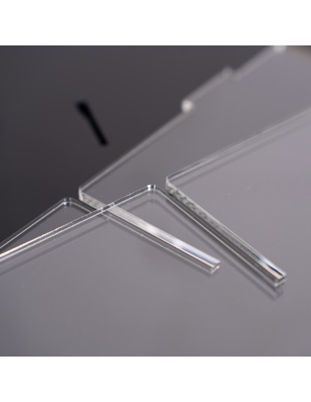 Alzatine in Plexiglass Trasparente per vetrine